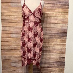 Lulu’s Endless Elegance Mauve Multi Lace Body-Con Dress